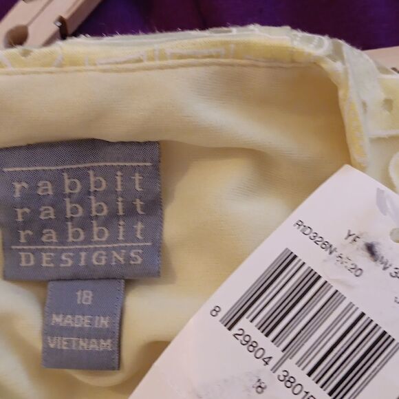 NWT Rabbit Rabbit Rabbit Yellow Lace Dress - Picture 10 of 13